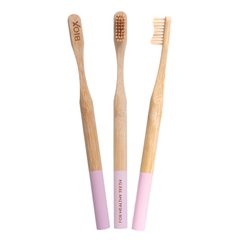 Зубна щітка доросла бамбукова Pink